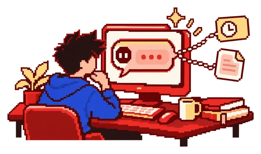 Pixel art: chatting with notes