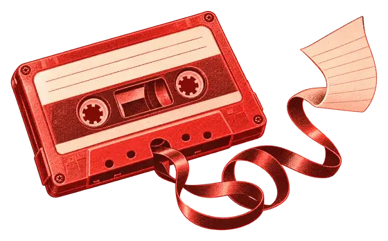 Cassette tape cut-out