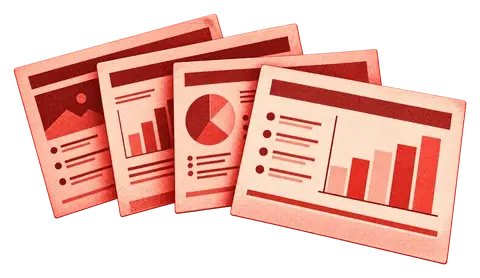 Fanned slide deck